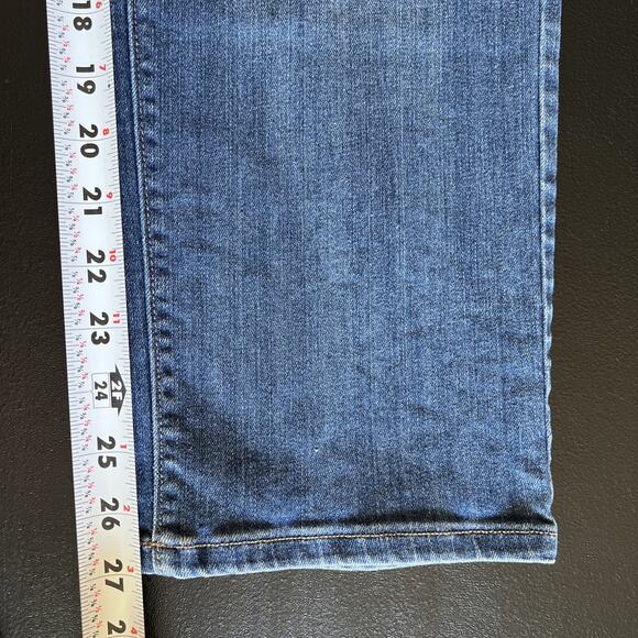 Ann Taylor Loft Jeans Women 16 Blue Modern 27" Crop Stretch Denim Beachy Coastal - Picture 12 of 12